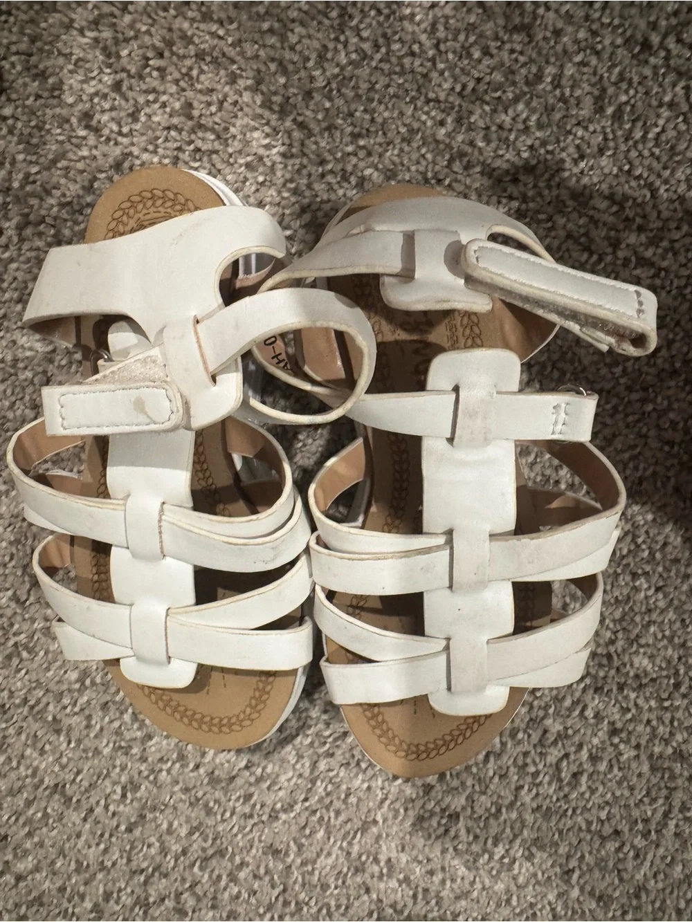 White Strappy Gladiator Sandals